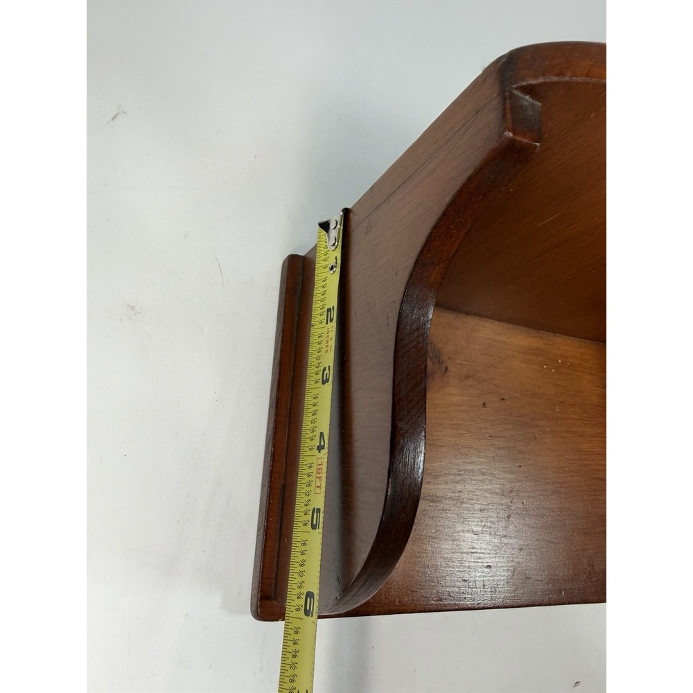 Vintage Nautical Wood Captains Book Shelf Solid Cherry Cottagecore Decor - Picture 7 of 9